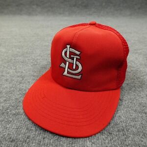 Vintage St. Louis Cardinals Hat Cap Snap Back Red MLB Baseball Trucker Mesh Mens